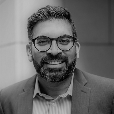 Vikash_Magdani_B&W A speaker photo for Vik Magdani