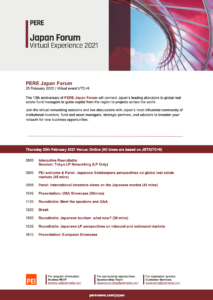 PERE Japan Forum agenda