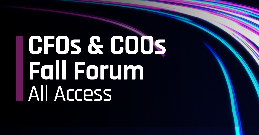 CFOs & COOs Fall Forum 2021 CFO All Access Events EN