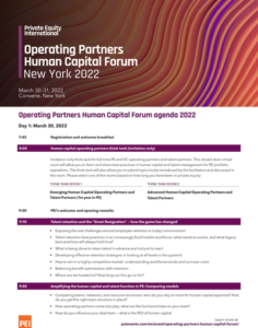 Human capital forum agenda