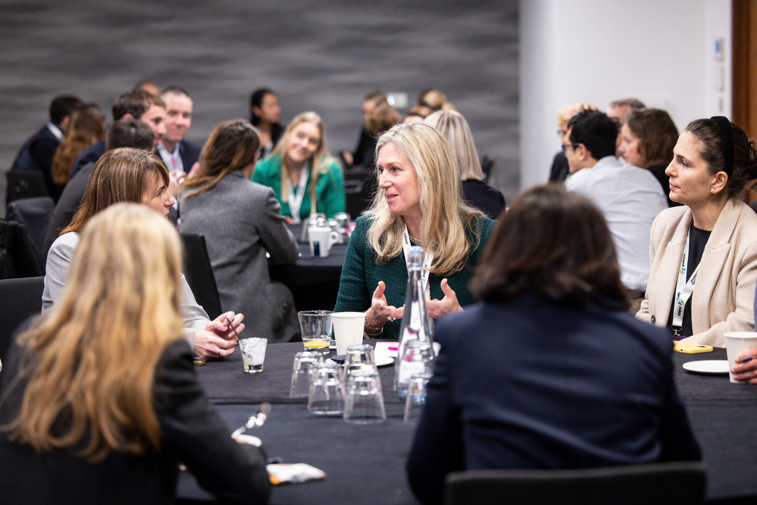Delegates networking at Responsible Investment Forum: Europe